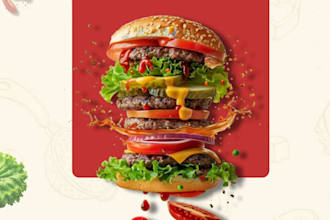 design luxury restaurant food poster and social media post