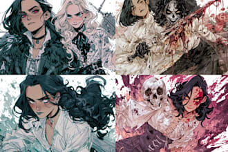 draw your characters and fanart in semi realistic art