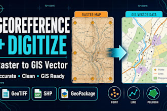 georeference digitize and convert maps into gis vector data