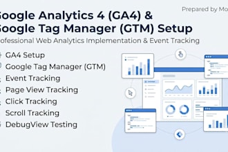 setup google analytics 4 ga4, GTM and event tracking