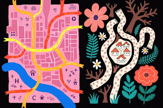 make unique map illustrations