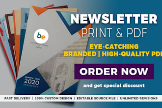 design flyer, magazine layout and newsletter for print and online PDF