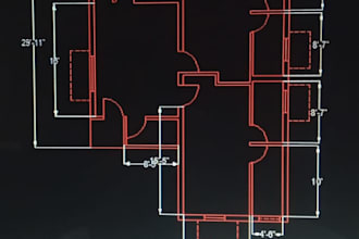 draw autocad 2d floor plans and civil drawings