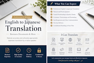 translate english to japanese for business documents