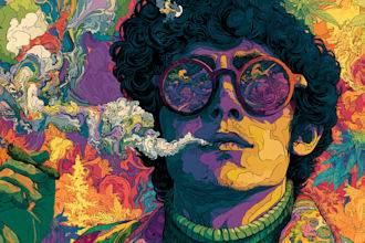 do amazing art of stoner, weed, psychedelic, unique style