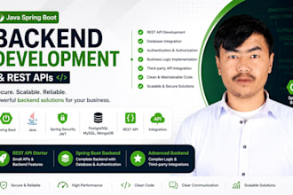 develop java spring boot backend and rest apis