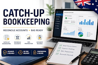 catch up overdue bookkeeping, reconcile accounts and prepare bas australia