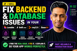 fix backend and database issues in your lovable bolt or replit app