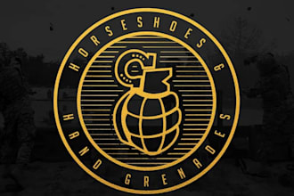 design modern explore grenade war logo