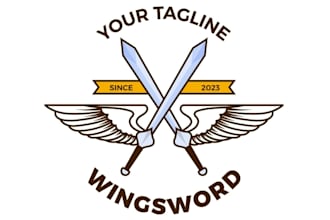 design modarn mysterious sword knight logo