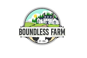 create awesome landscape, grass trimming and lawn care logo