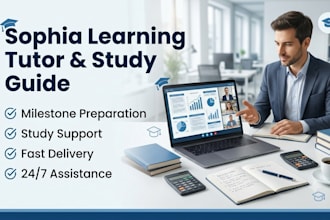 provide professional sophia learning tutoring and study