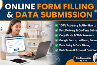 do online form filling, data entry, and form submission