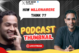 create bold podcast and interview thumbnails