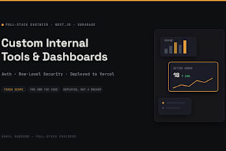 build a custom internal tool or admin dashboard