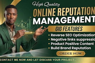 do online reputation management,ORM, seo service to suppress any negative links