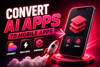 convert lovable, bolt, and emergent app to react native expo