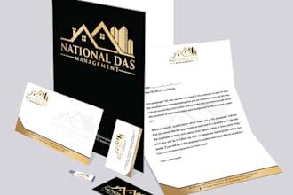 design business card and letterhead and branding stationery