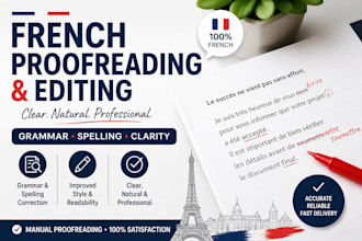 proofread and improve your french texts