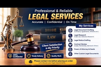 draft legal documents, contracts and provide legal research