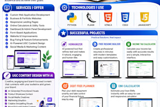 build custom python flask web apps and ugc content for branding
