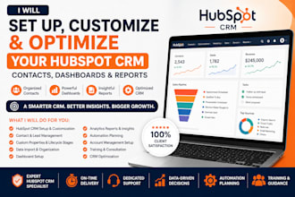 set up, and build your hubspot CRM, contacts, dashboards, and reports