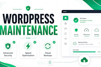 provide expert wordpress maintenance support speed optimization and security