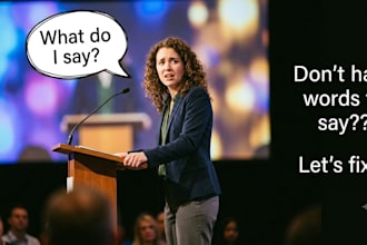 write your wedding, business, and motivational speech