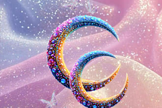 create stunning moon art illustrations for commercial use