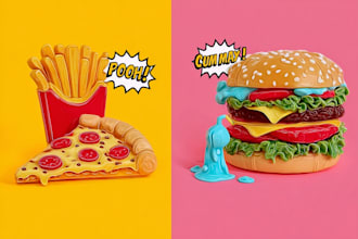 food pop art of your food pop art