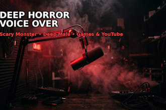 be your deep male horror voice actor or scary monster voice