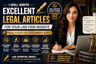 write legal articles for your law firm and as a lawyer