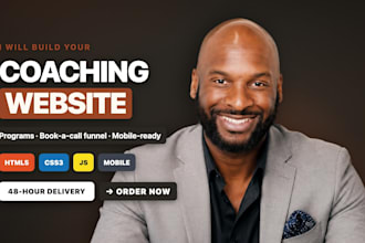 design a coaching and personal brand website in 48 hours