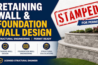 design stamped retaining walls and foundation wall permit drawings