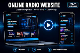 build a professional online radio website with live streaming
