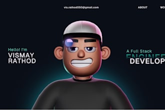 design fully 3d portfolio website