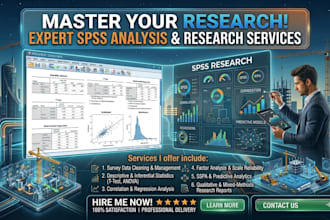 do spss data analysis, regression, anova, and t tests