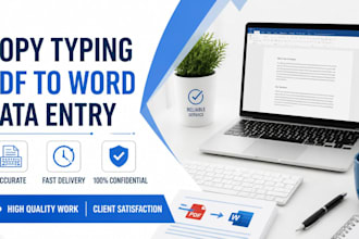 do copy typing and convert PDF to word accurately