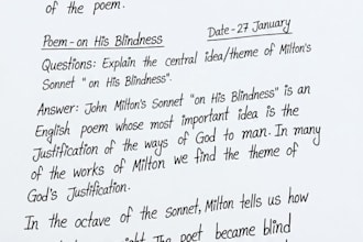 write your assignments in neat handwriting
