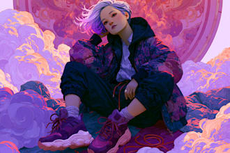 design unique digital collage art illustration