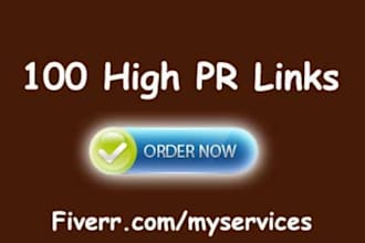 create 100 High PAGERANK Authority Backlinks To Your Web Site