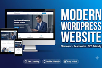 build a modern wordpress website using elementor pro