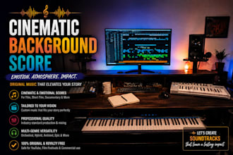 compose cinematic background score for films, ads, youtube
