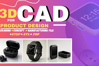 do 3d product design, cad modeling, solidworks and photorealistic rendering
