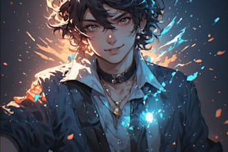 do a charcter design illustration your comic character