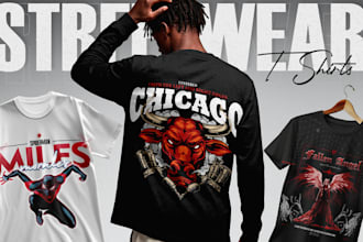 custom streetwear graphic t shirt designs