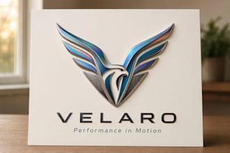 create graceful and fantastic muscle car logo design