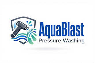 create exclusive and marvelous pressure washing logo design