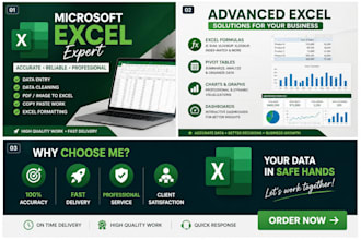 do microsoft excel data entry, cleaning, and formatting