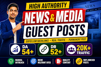 publish guest posts on high authority news sites